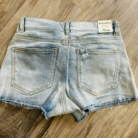 Blu Outfitters  Stretch high waist distressed Shortie Womens 5/27 New - Picture 5 of 8